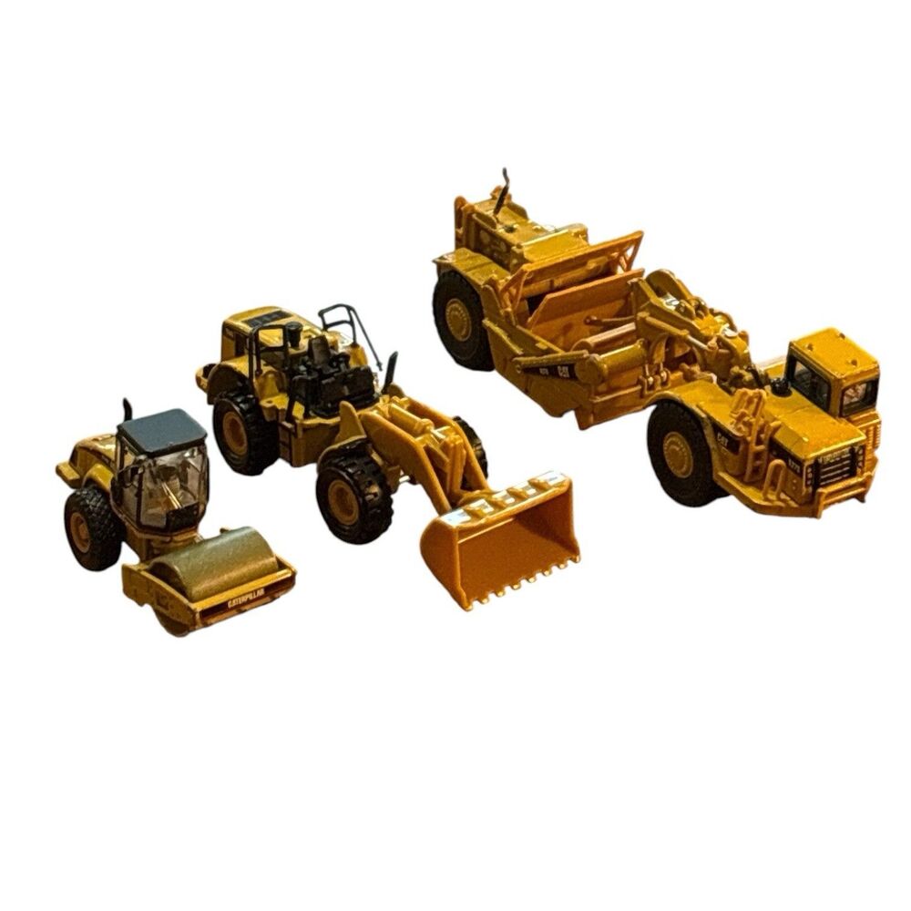 Norscot CAT Construction Equipment Lot Of 3 Diecast Models 1:87